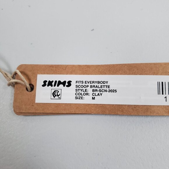 Skims Fits Everybody Scoop Bralette Women Size Medium NWT Shapewear Clay - Picture 4 of 10